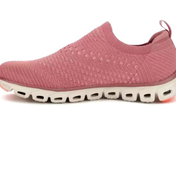 Skechers Glide Step- OH So Soft Slip-On Shoes- Pink Glitter - Picture 7 of 10